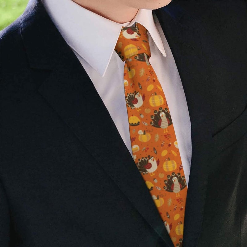 Yilad Tie for Men and Boy Novelty Fun Full Print Men's Necktie Skinny Fashion Narrow Wide - Image 3